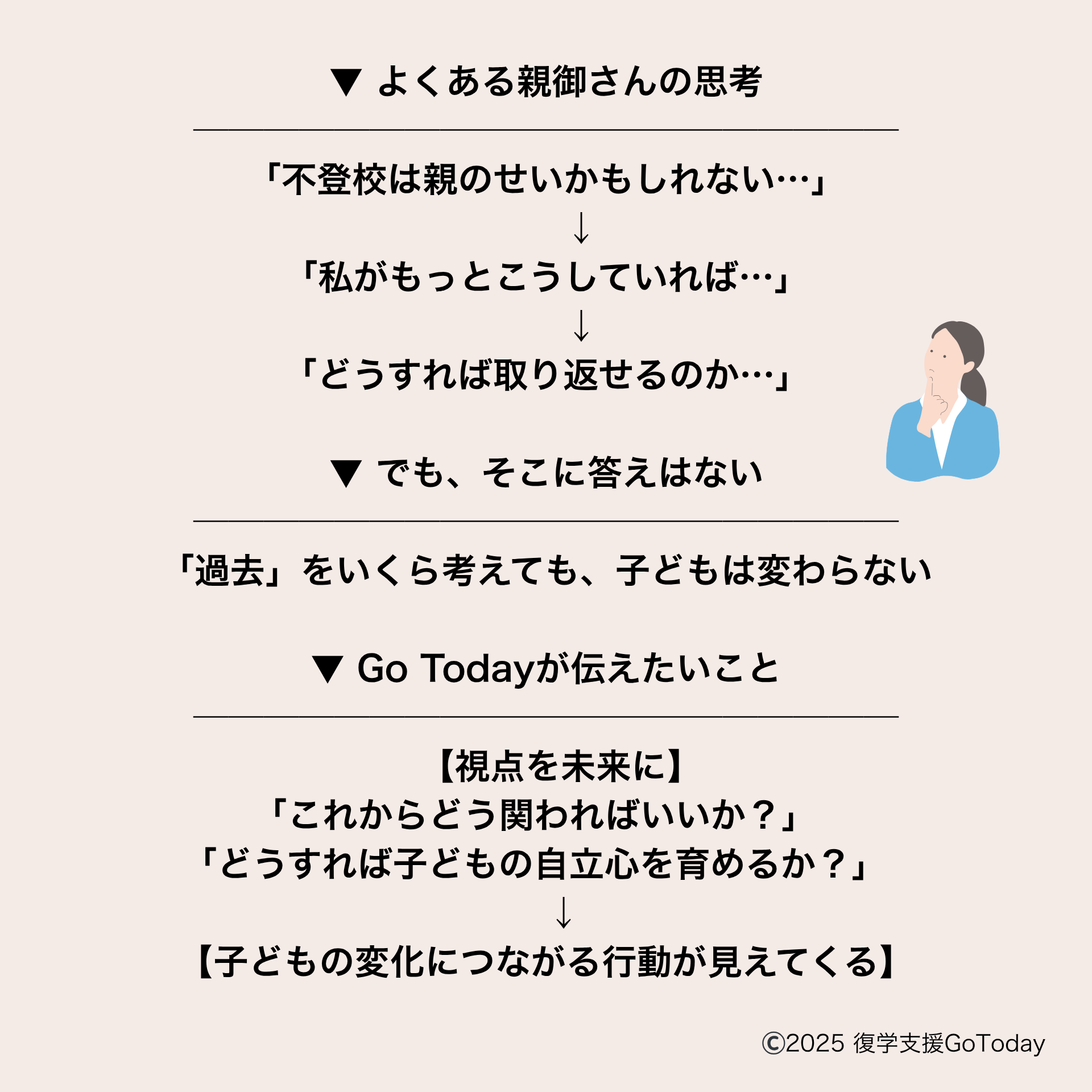復学支援GoToday｜「不登校は親のせい」という思い込みから脱却する方法